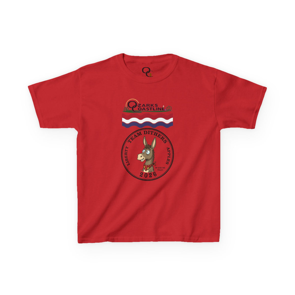 Kids Tee — Ozarks Coastline 'Team Dithers' the Donkey' 2026 Logo Shirt