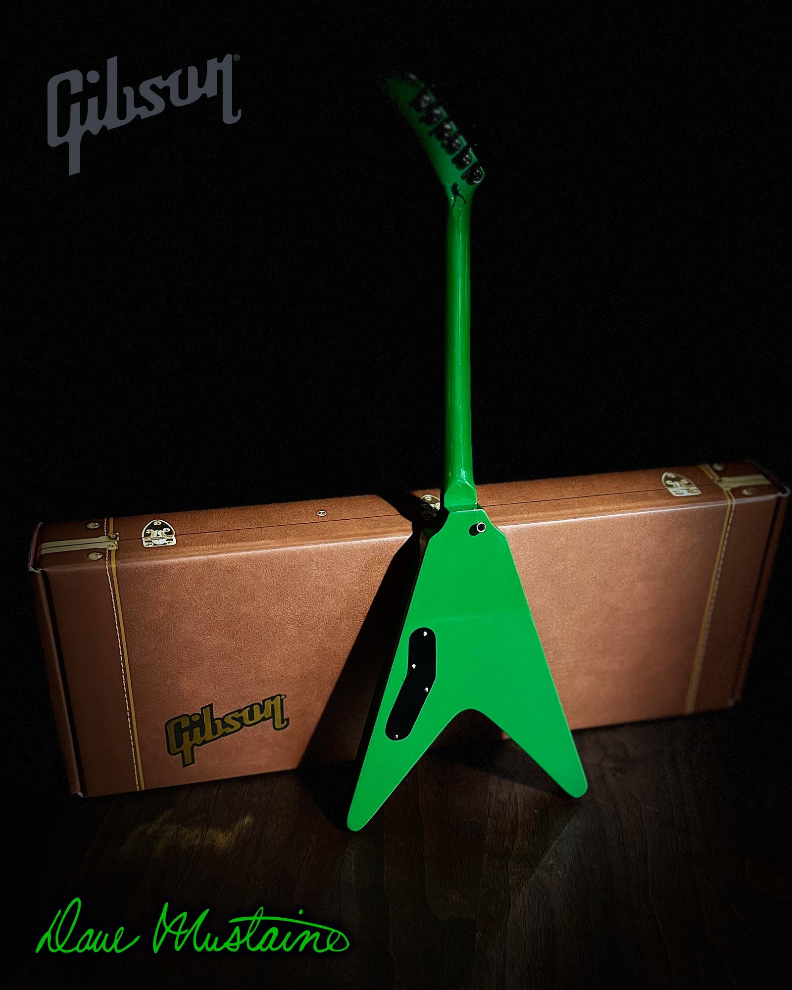 Dave Mustaine Signature Gibson Flying V SET OF 2 Mini Guitar Collection - Rust in Peace & Silver Metallic