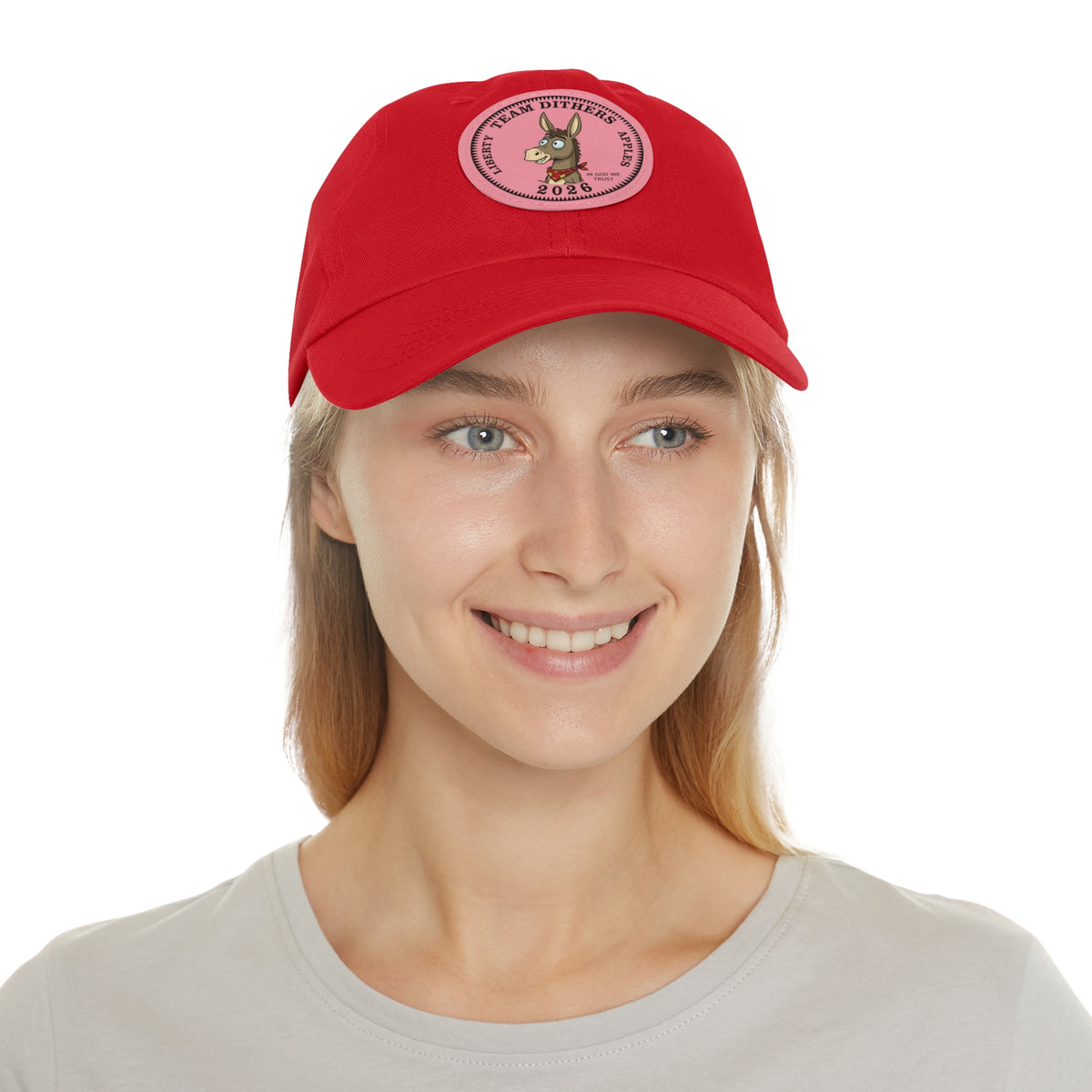 Team Dithers the Donkey 2026 Leather Patch Dad Hat