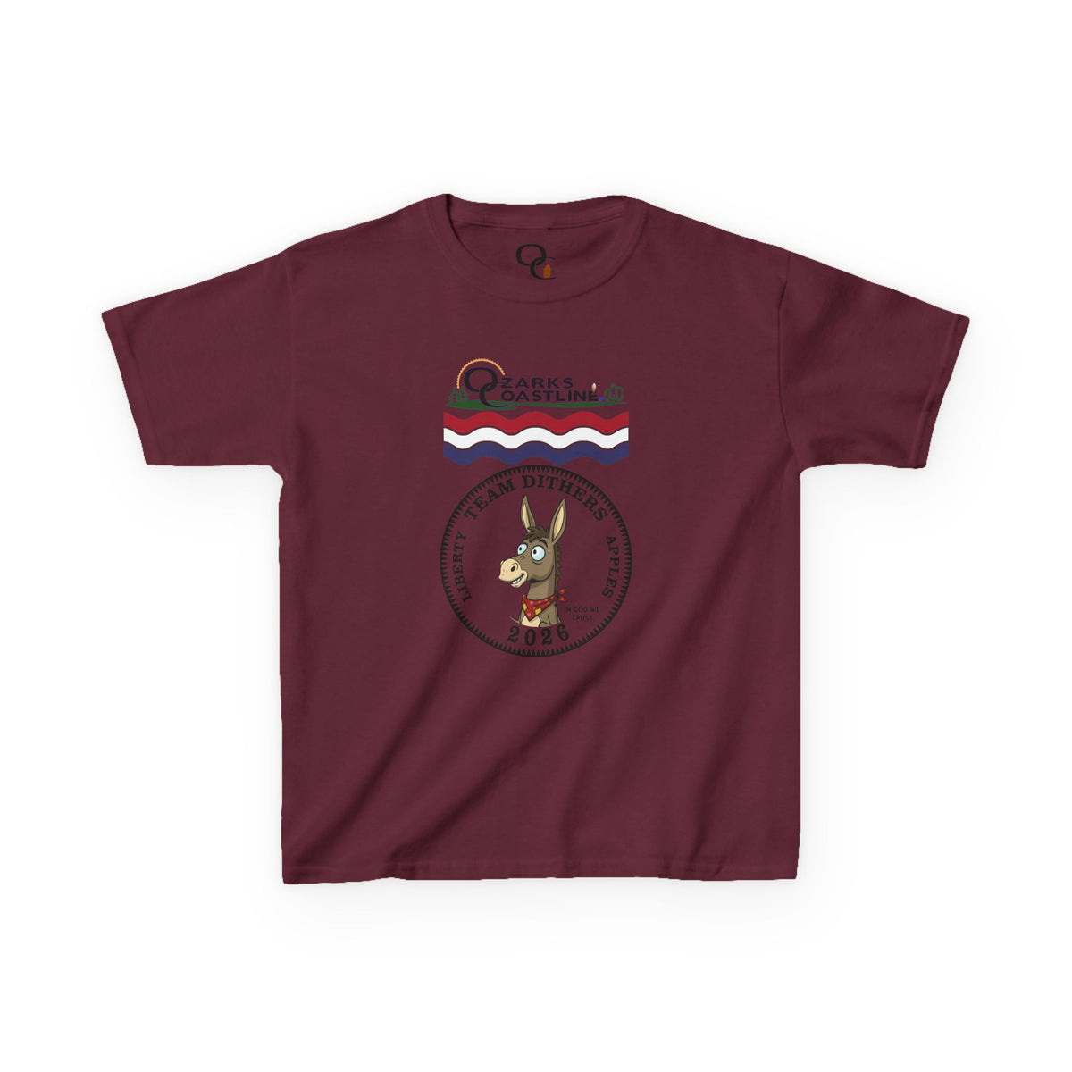 Kids Tee — Ozarks Coastline 'Team Dithers' the Donkey' 2026 Logo Shirt