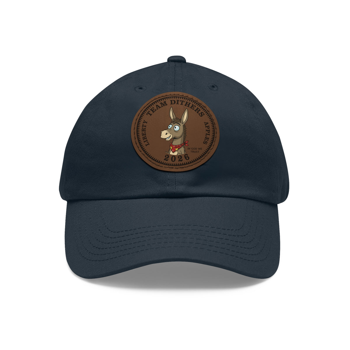 Team Dithers the Donkey 2026 Leather Patch Dad Hat