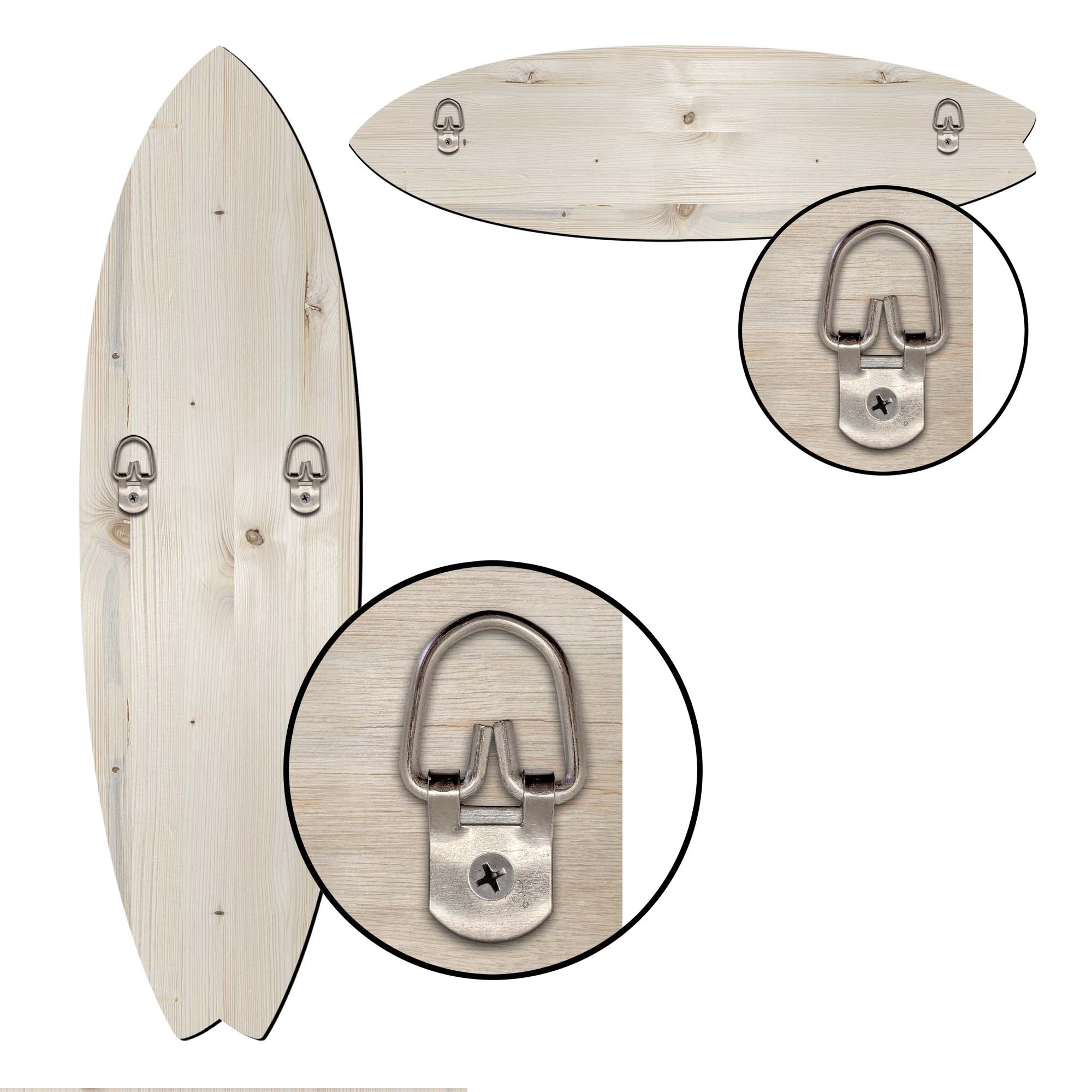 Hawaiian Flowers Surfboard Coastal Wall Art by G. DeBrekht - Coastal Holiday Decor - 8490121HS