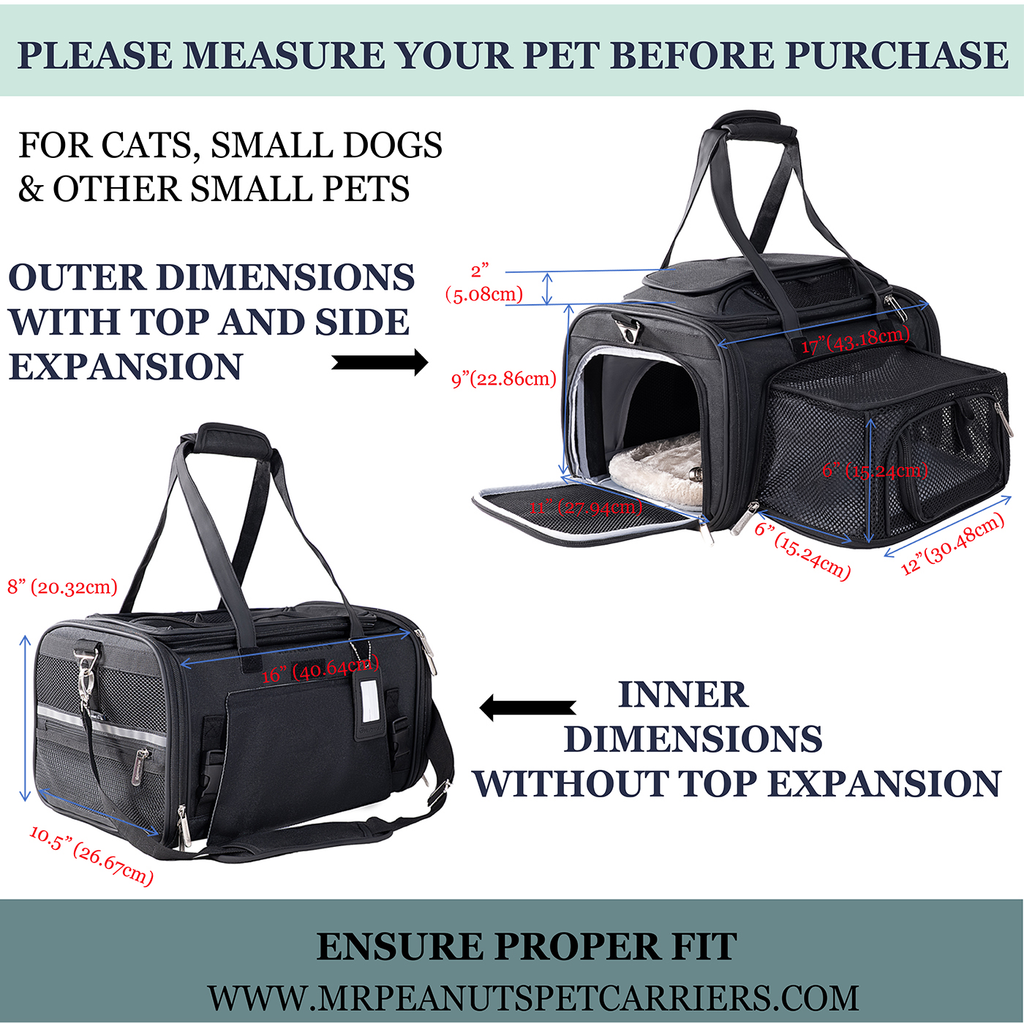 Mr. Peanut's Gold Series Mini V3.0 Expandable Pet Carrier