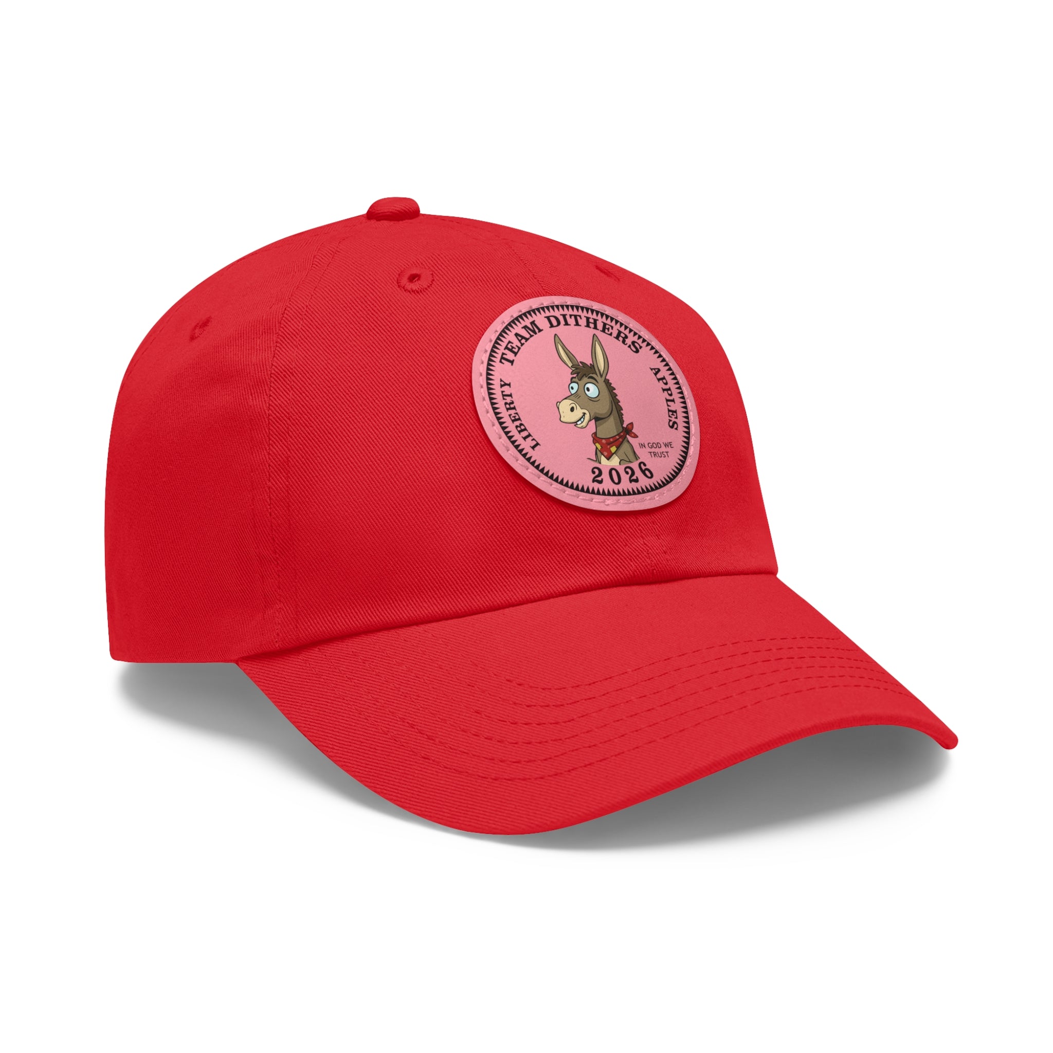 Team Dithers the Donkey 2026 Leather Patch Dad Hat