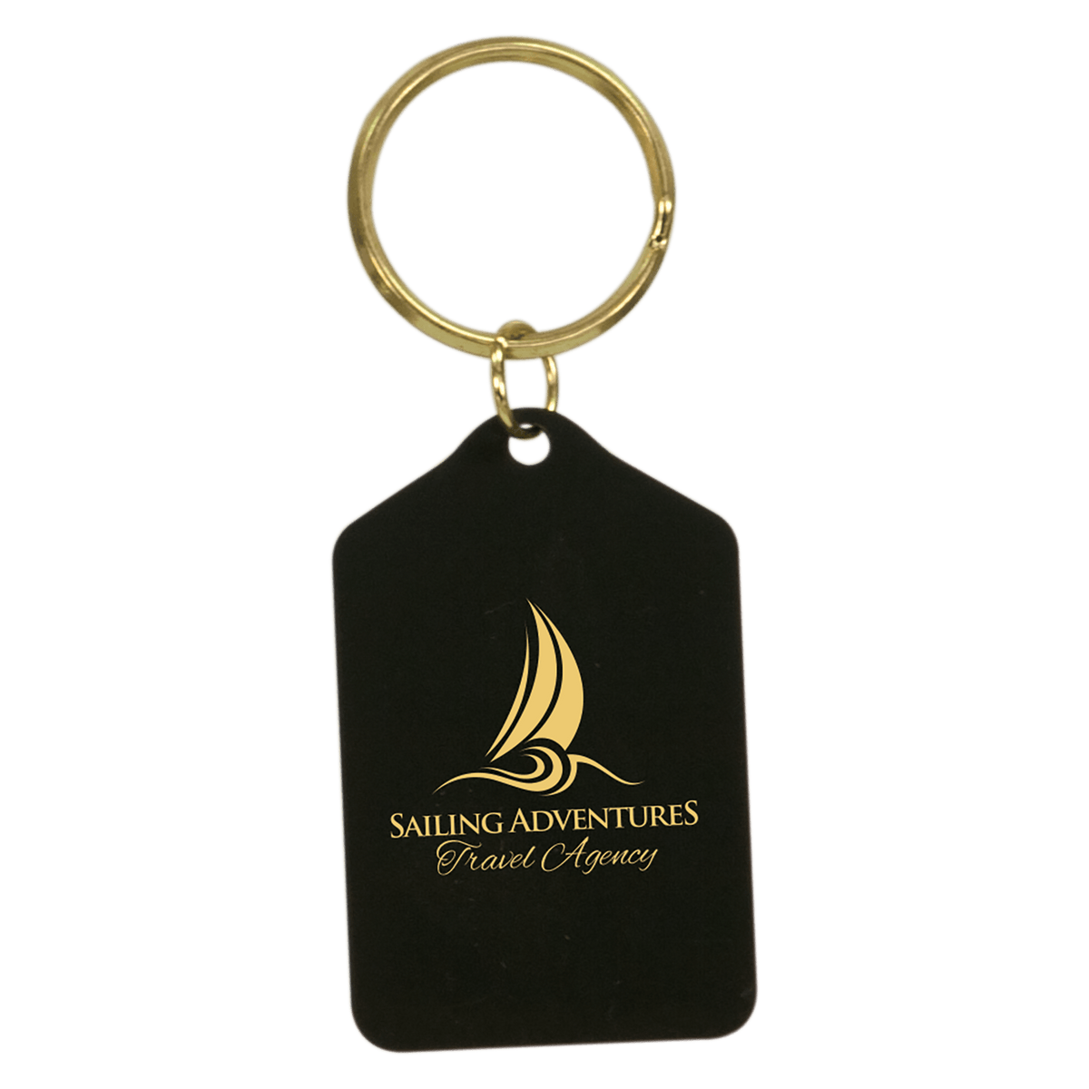 Black Brass Tablet Keychain