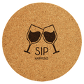 4" Round Cork Coaster