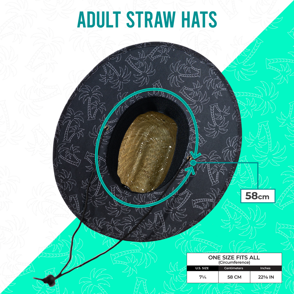 Dark Palms Straw Hat