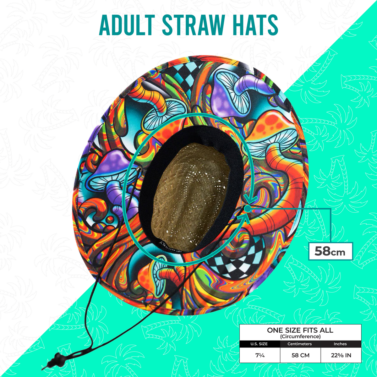 Shrooms in the Shade Straw Hat
