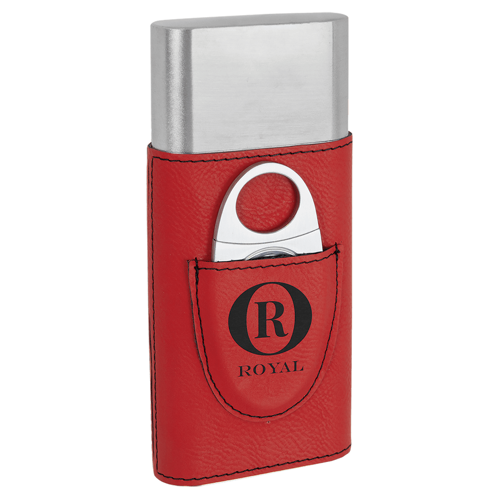 Leatherette Cigar Case with Cutter
