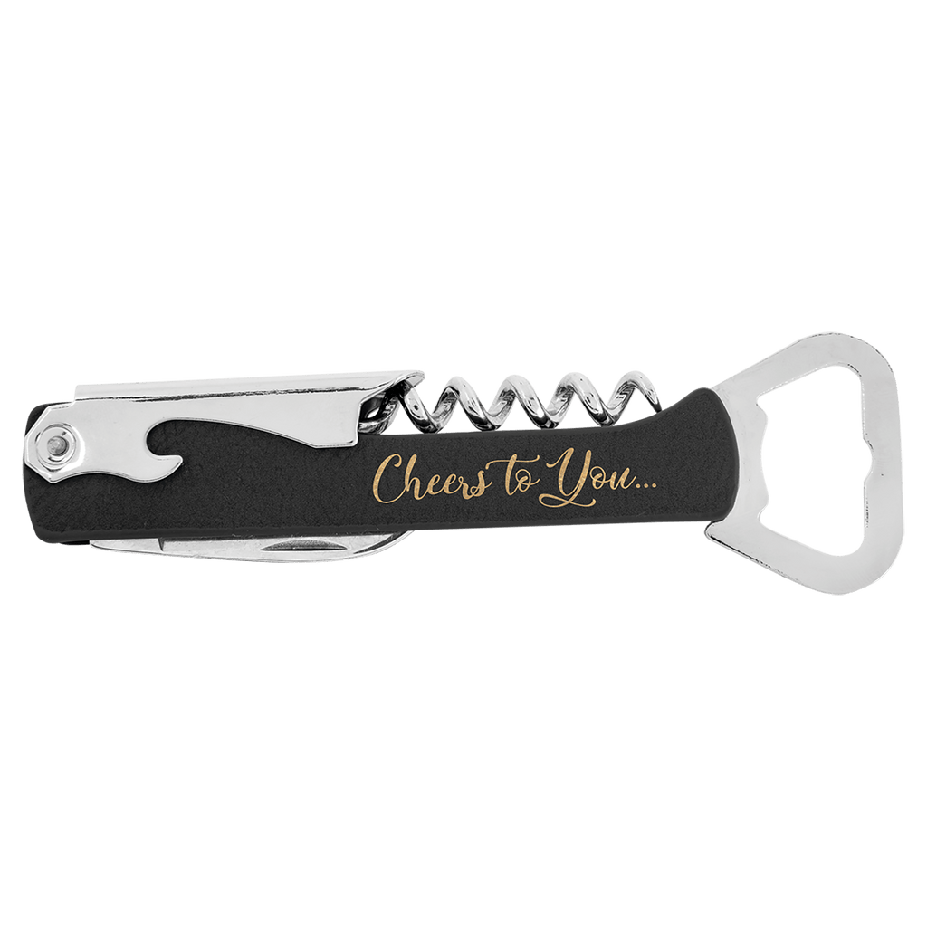 Leatherette Wine Bottle Opener