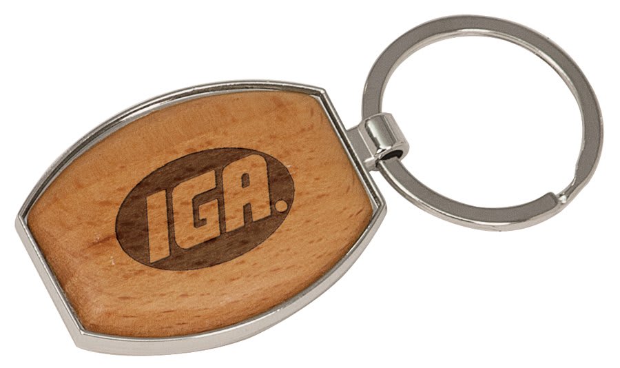 Silver/Wood Keychains