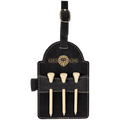 Leatherette Golf Bag Tag with Wooden Tees