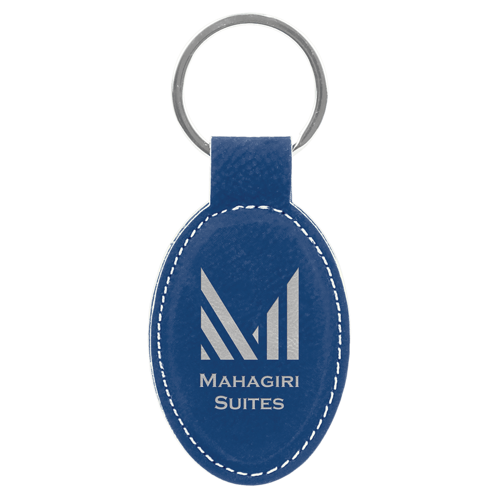 Leatherette Oval Keychain