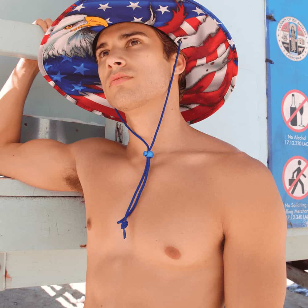 Patriot Bald Eagle Straw Hat
