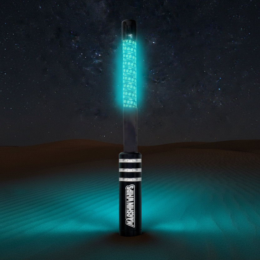 Big Moe Teal Edition LED Whips | Solid Color High-Output Safety Whips | Pair