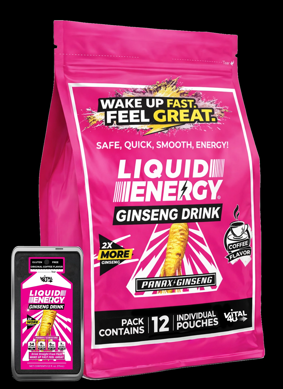 Liquid Energy Ginseng Drink Original Coffee