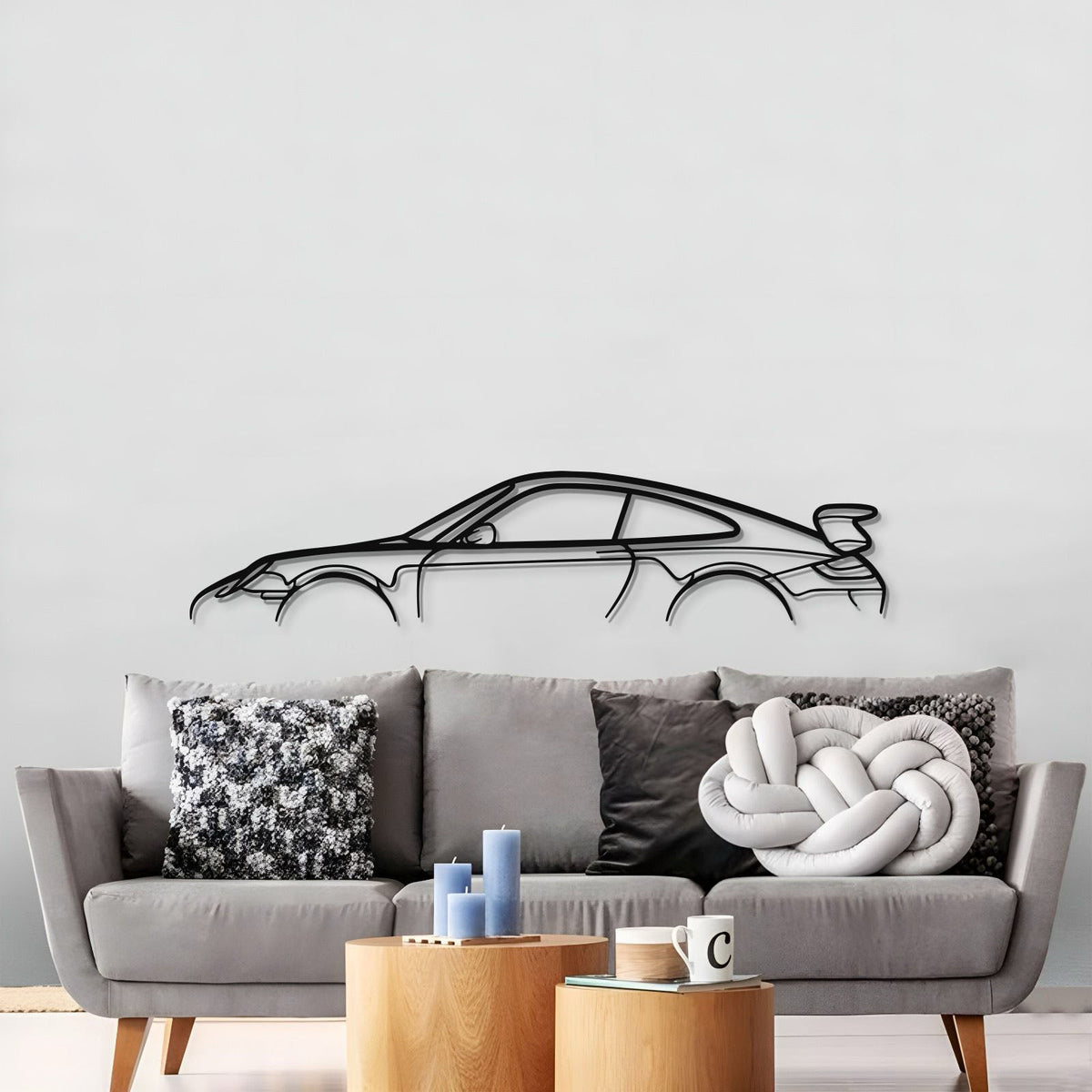 911 GT3 Model 997 Metal Car Wall Art - MT0856