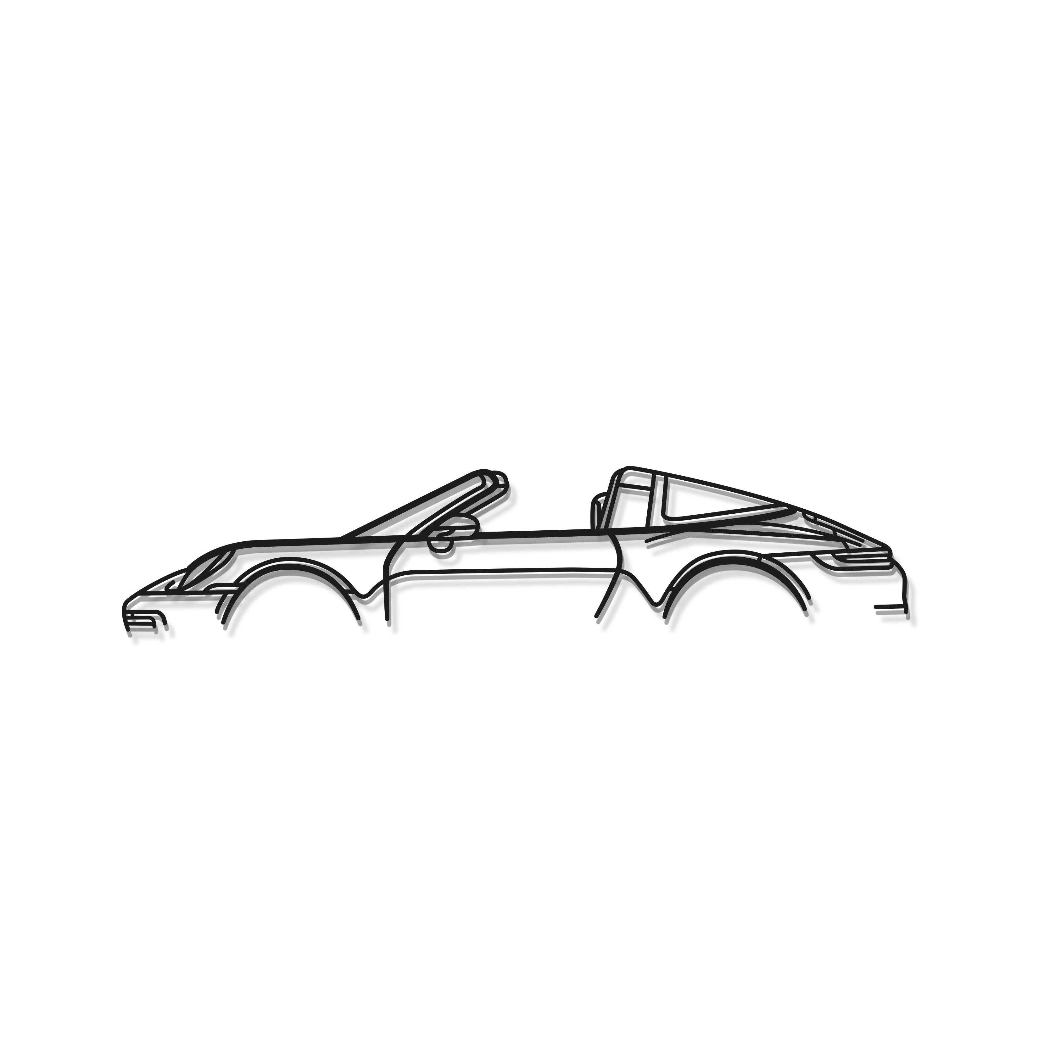 911 Targa Model 992 Metal Car Wall Art - MT0870