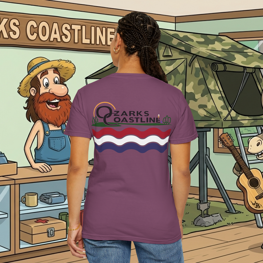 Ozarks Coastline Graphic T-Shirt — Vintage Wave Lake Tee