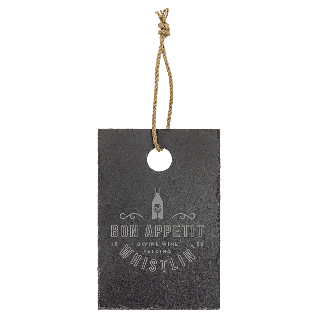 Slate Cutting Board with Rubber Pads and Hanging String