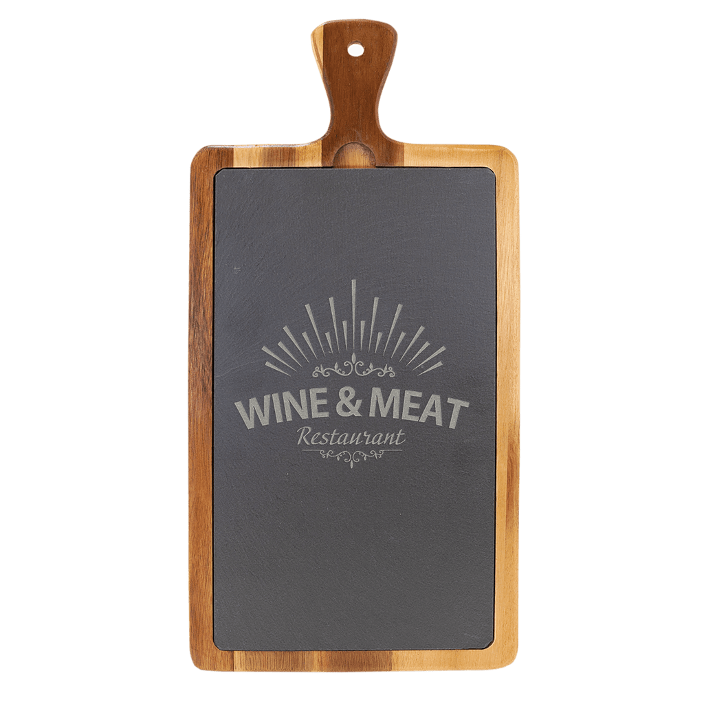 Acacia Wood with Slate Cutting Board