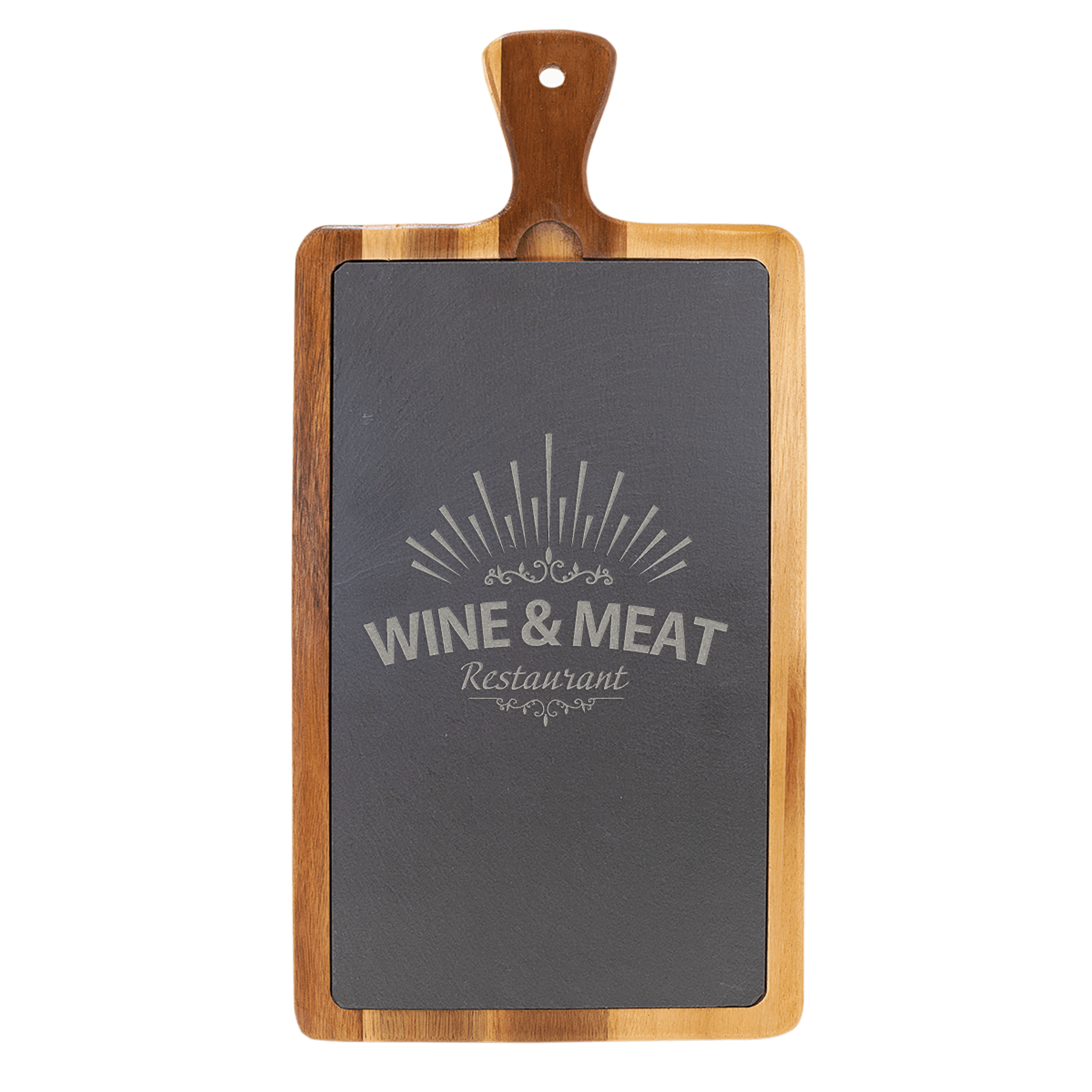 Acacia Wood with Slate Cutting Board