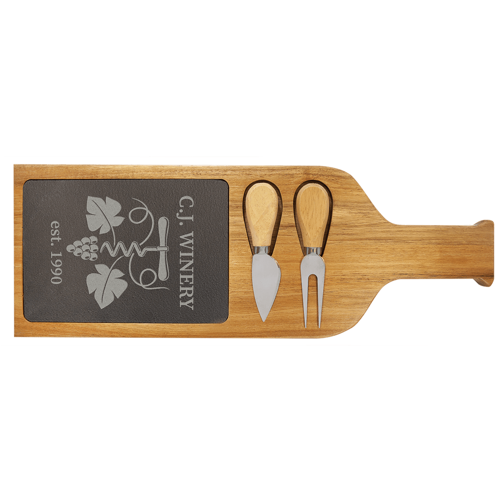 Acacia Wood with Slate Cutting Board