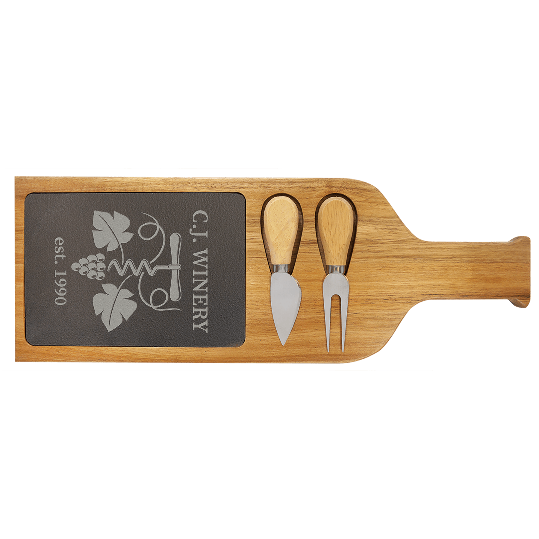Acacia Wood with Slate Cutting Board