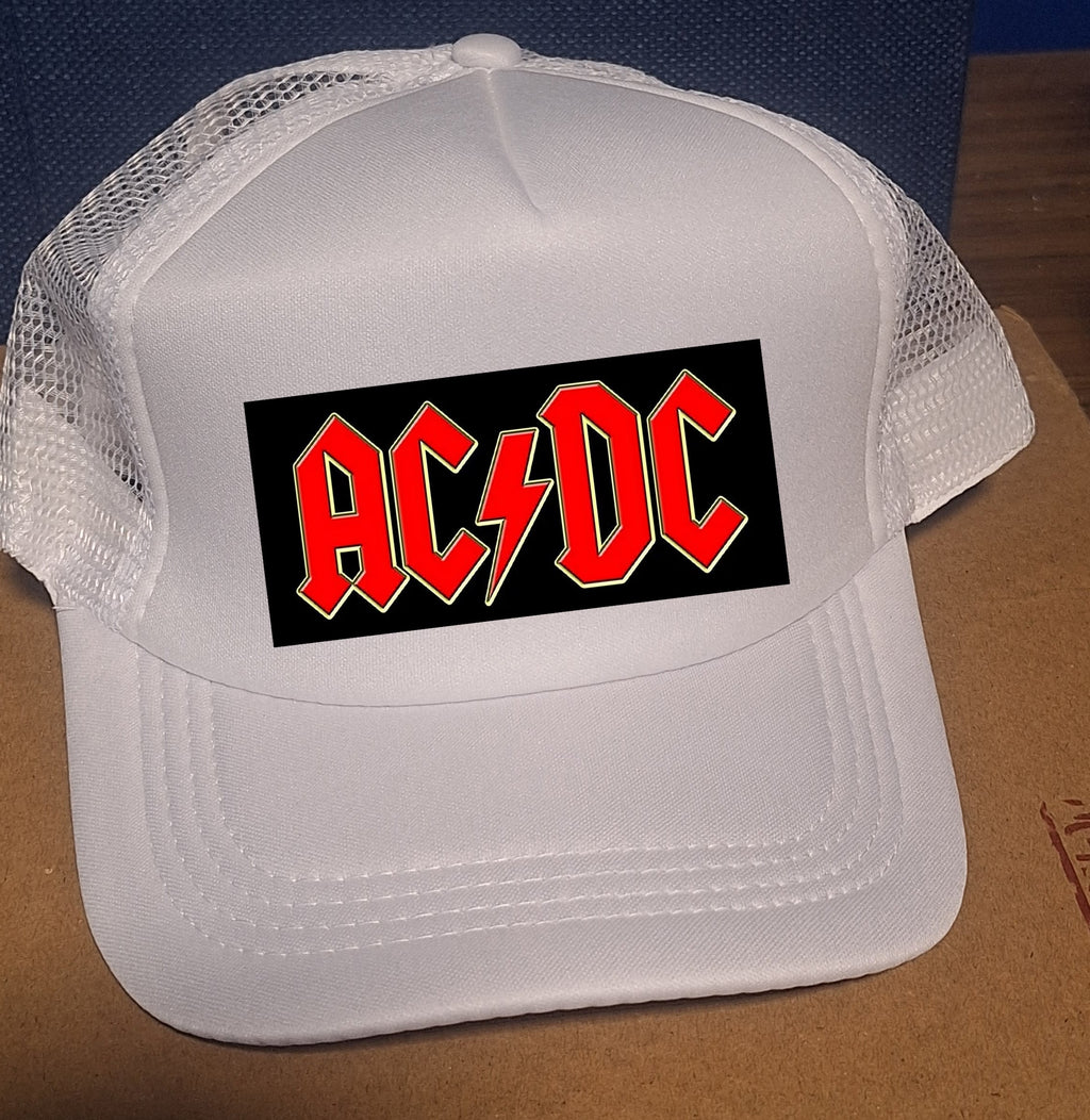 Adjustable Trucker Baseball Cap Featuring ACDC Classic Rock Band Logo