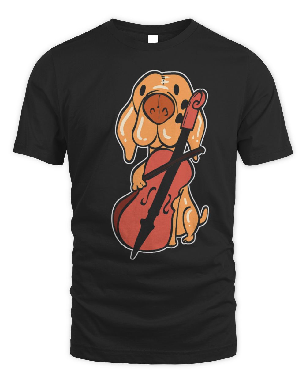 Cute Cello Dog Playing Cello Orchestra Member