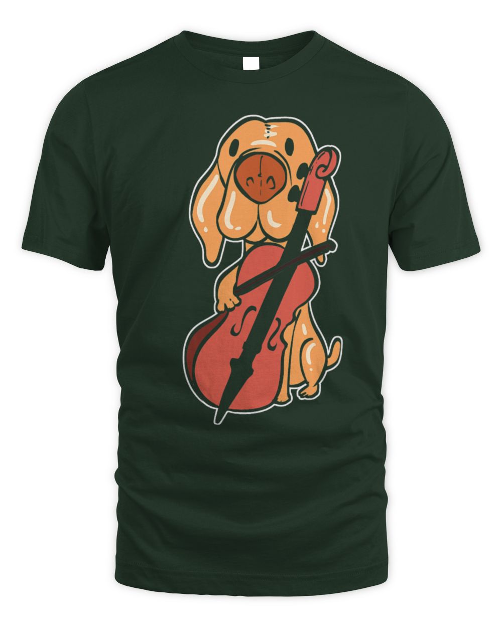 Cute Cello Dog Playing Cello Orchestra Member