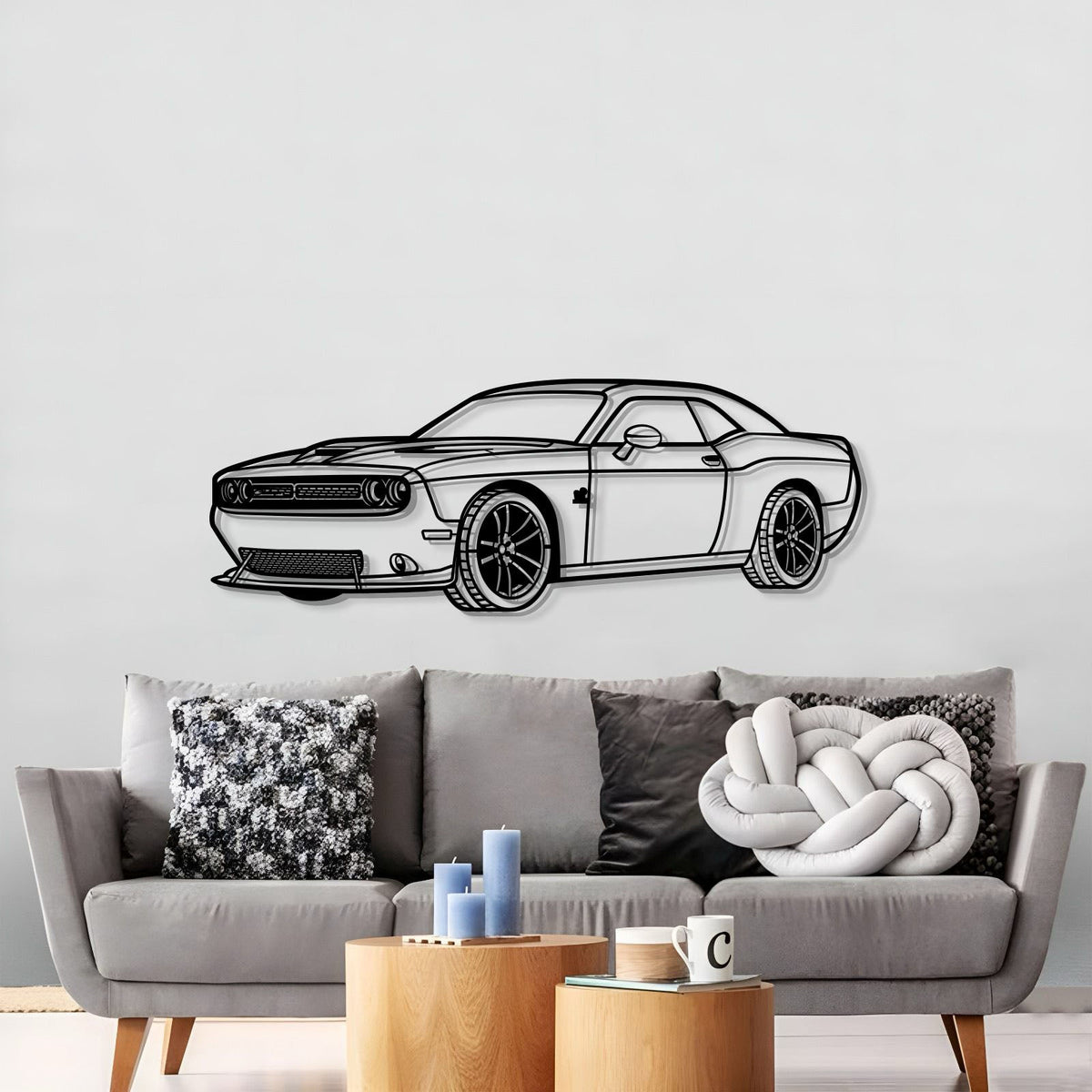 2019 Challenger SRT Perspective Metal Car Wall Art