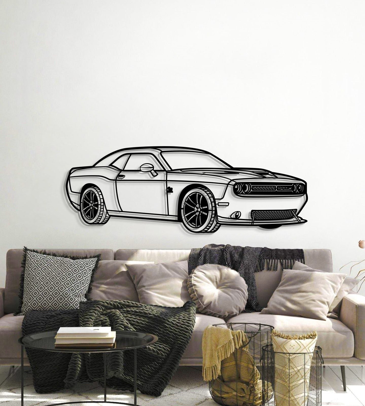 2019 Challenger SRT Perspective Metal Car Wall Art
