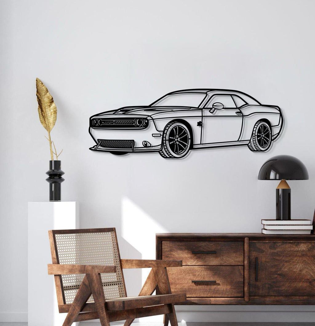 2019 Challenger SRT Perspective Metal Car Wall Art