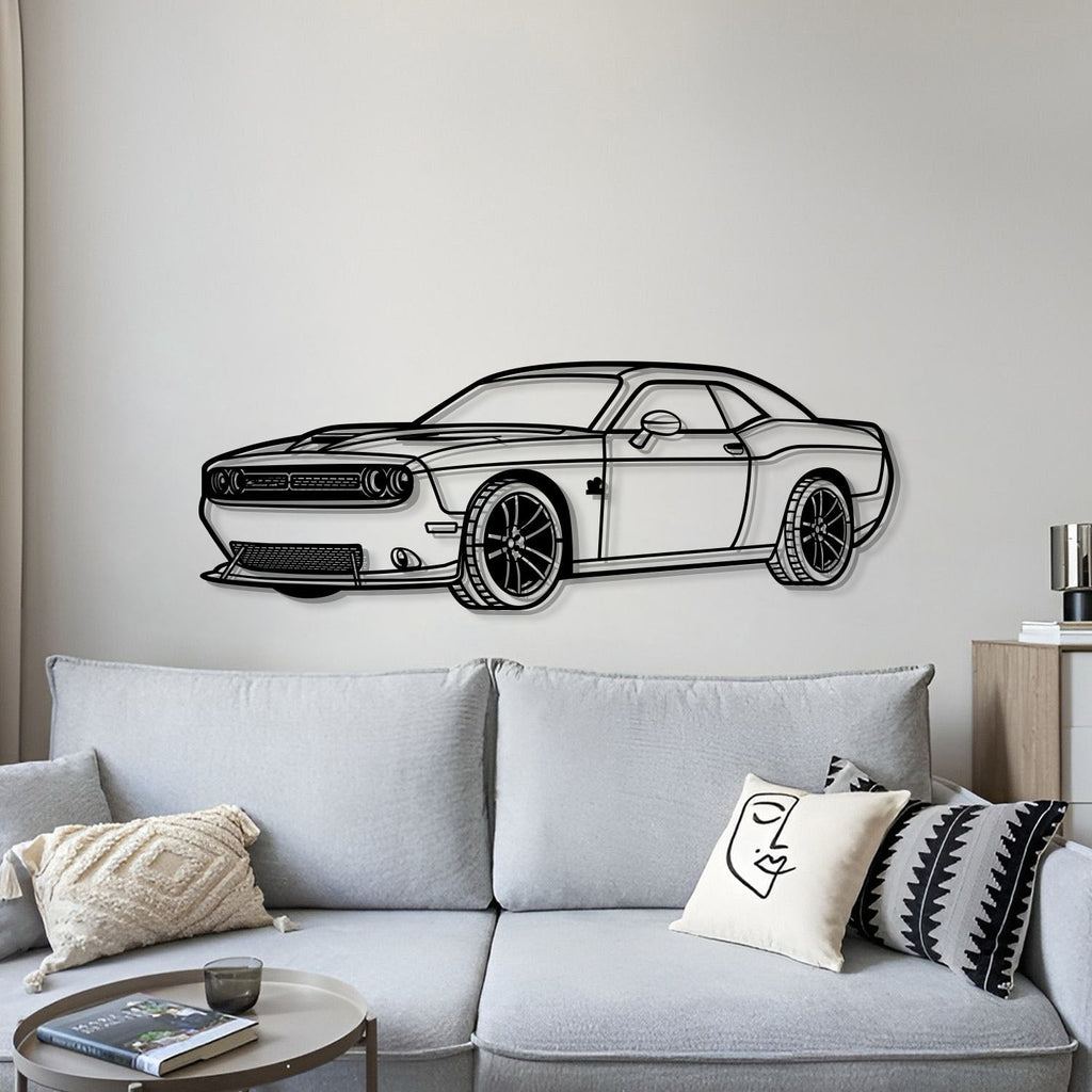 2019 Challenger SRT Perspective Metal Car Wall Art