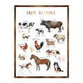 Farm Animals - Wooden Kids Room Decor - First day of school gift - ABC 123 Kids - Montessori Homeschool wooden poster I Educational Poster - Classroom Decor - 310215