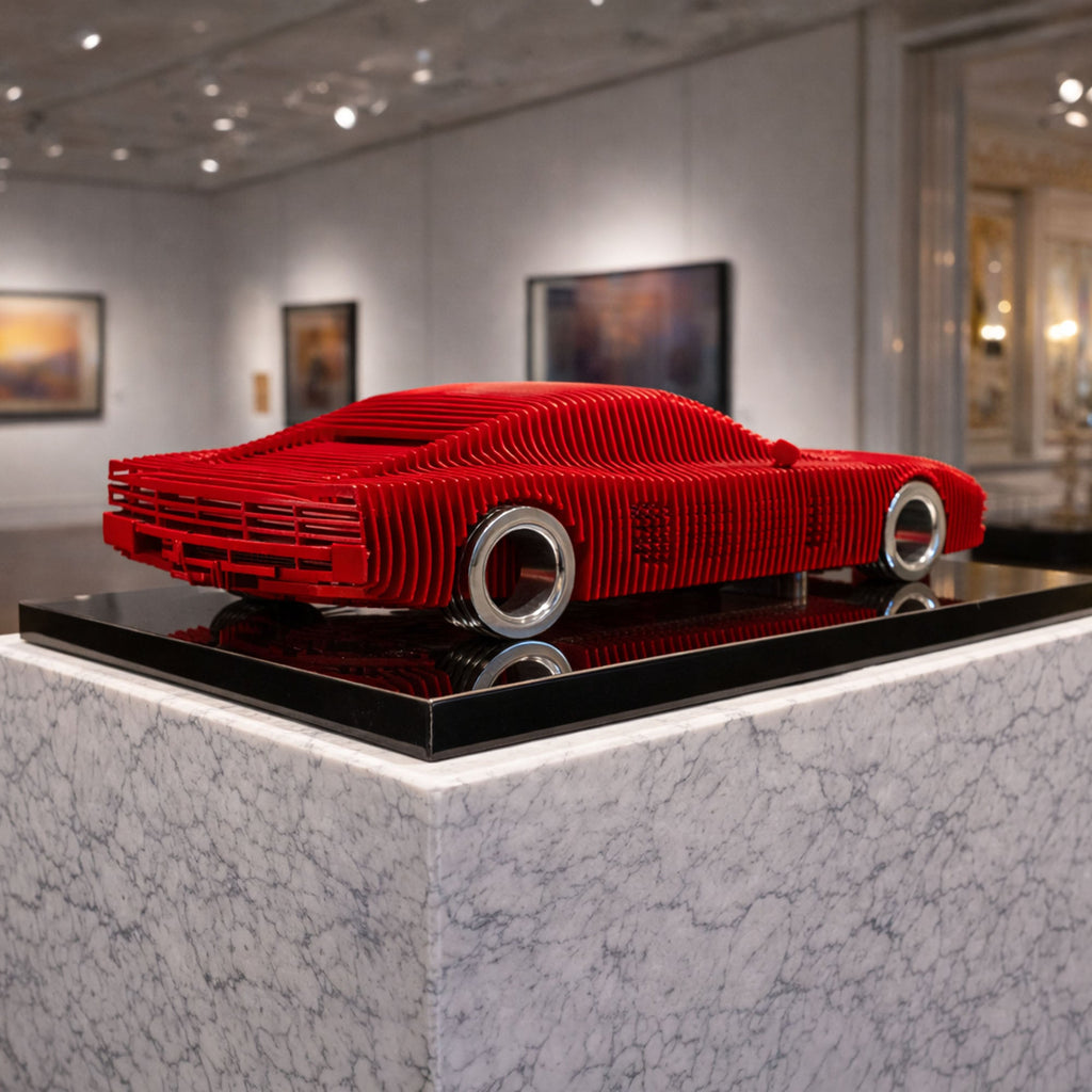 Terra Rossa Metal Car Sculpture