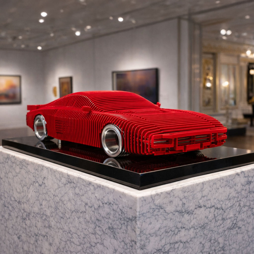 Terra Rossa Metal Car Sculpture