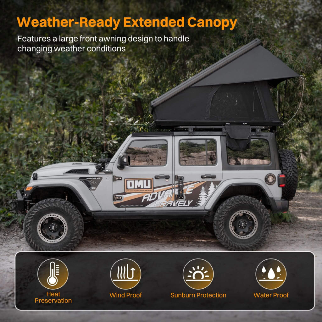 Trailora Altitude Heavy-Duty Hard-Shell Rooftop Tent With Ladder | 2-3 Person