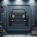 Wrangler Front View Metal Neon Car Wall Art - MTN0237