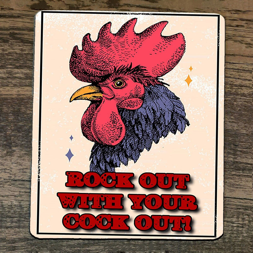 Mouse Pad Rock Out With Your Cock Out Rooster