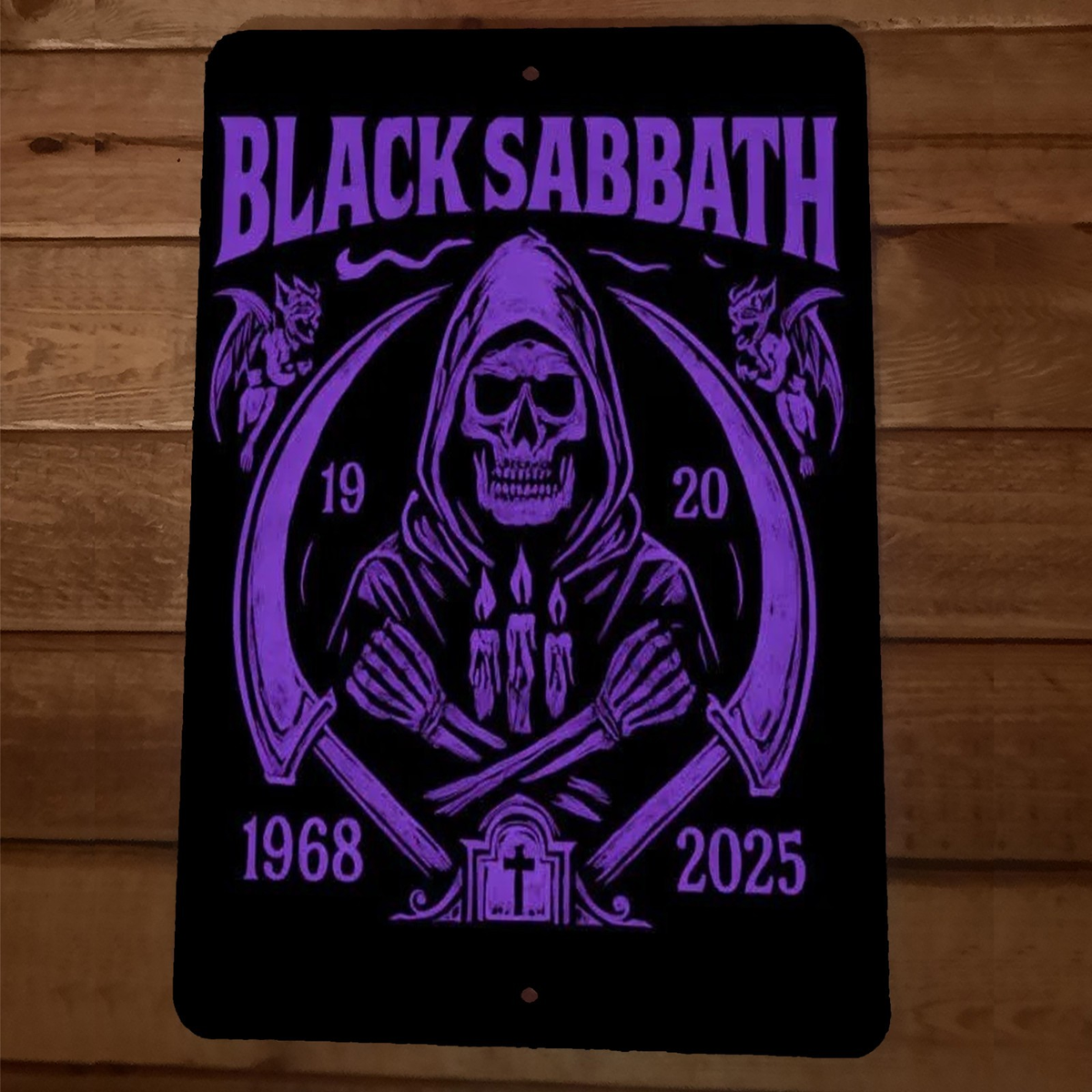 1968-2025 Black Sabbath 8x12 Metal Wall Sign