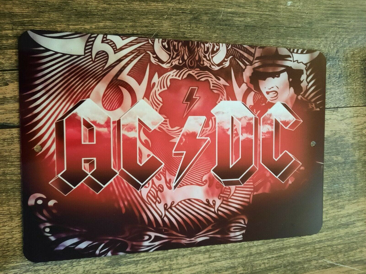 ACDC Rock Band 8x12 Metal Wall Sign Music