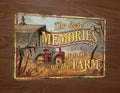 The Best Memories Are Made on the Farm 8x12 Metal Wall Sign