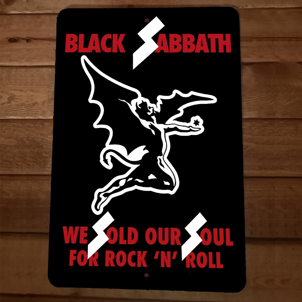 Black Sabbath We Sold Our Soul for Rock n Roll cover art 8x12 Metal Wall Sign