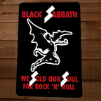 Black Sabbath We Sold Our Soul for Rock n Roll cover art 8x12 Metal Wall Sign