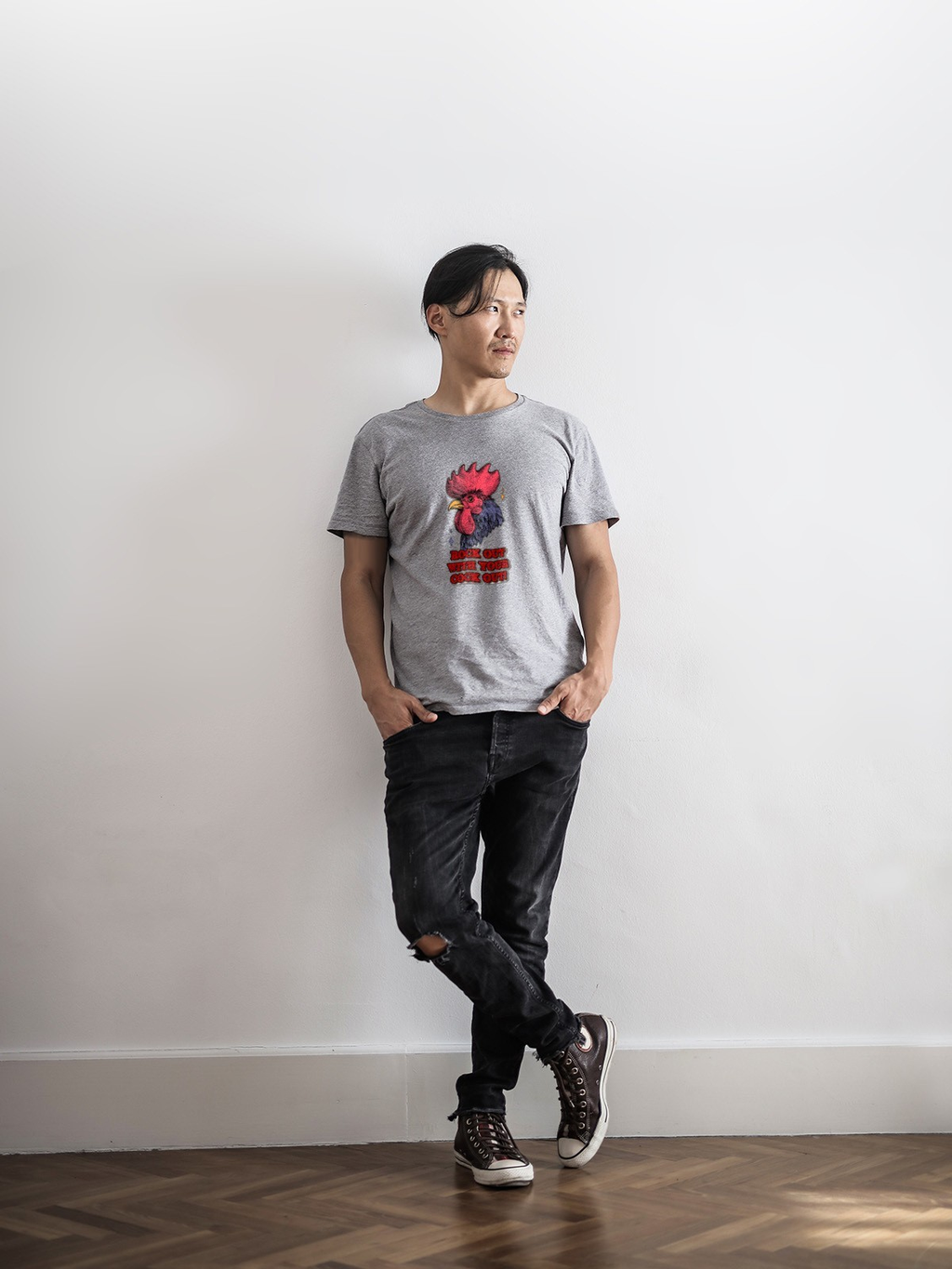 Rock Out With Your Cock Out Rooster Mens T Shirt