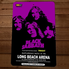 1976 Long Beach Arena Black Sabbath 8x12 Metal Wall Sign