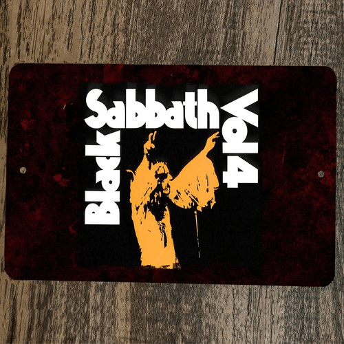 Black Sabbath Vol 4 cover art 8x12 Metal Wall Sign