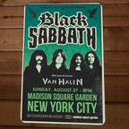 NYC Black Sabbath Van Halen 8x12 Metal Wall Sign